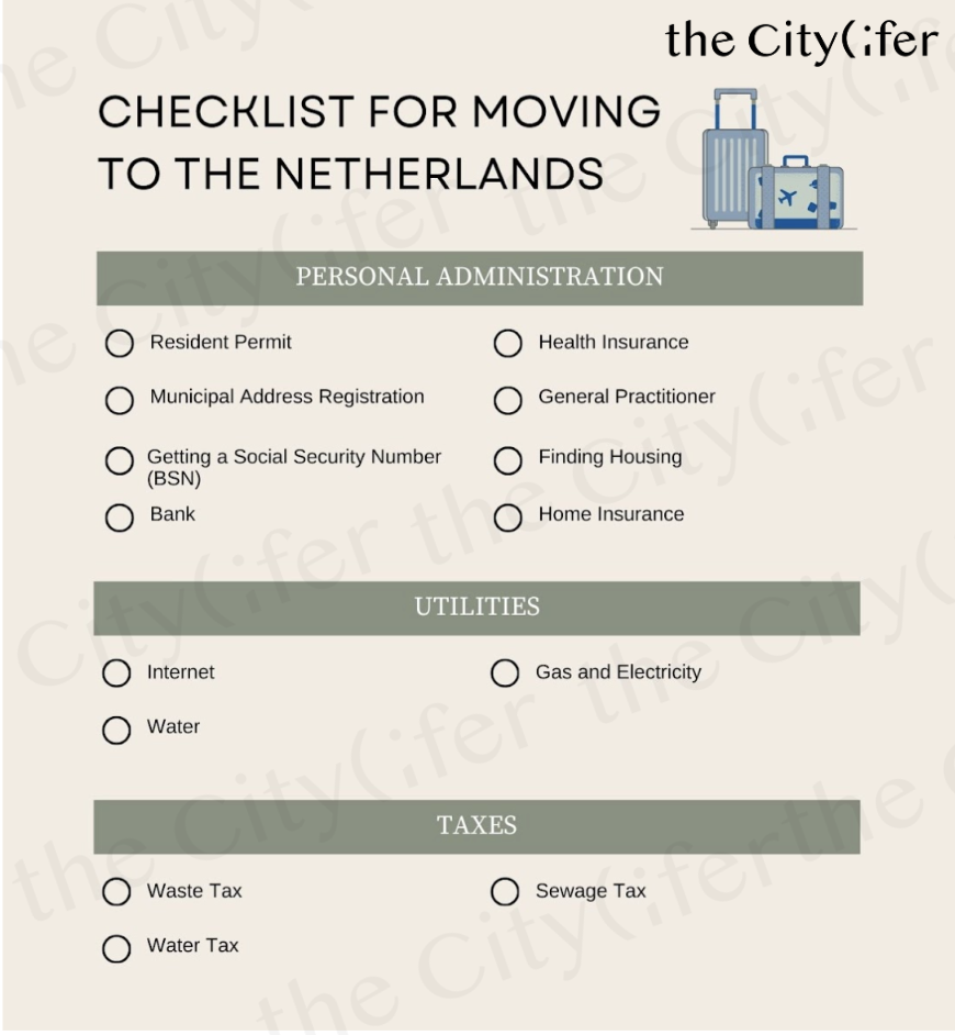 Moving to the Netherlands Ultimate Checklist (Personal administrations, utilities, taxes)